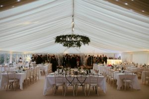 Full Room shot of NYE Wedding by Blast EVent Hire