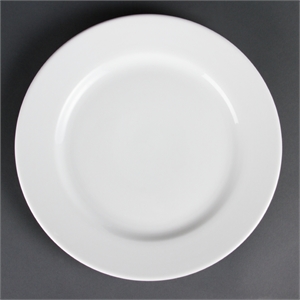 Classic White Wide Rimmed 12" Plate