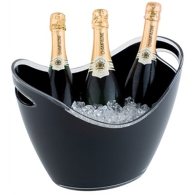 Champagne Bucket Black 3 Bottle