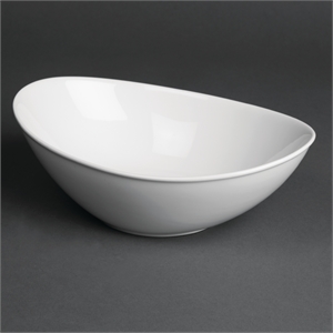 Royal Porcelain Classic White Oval Bowl 8"