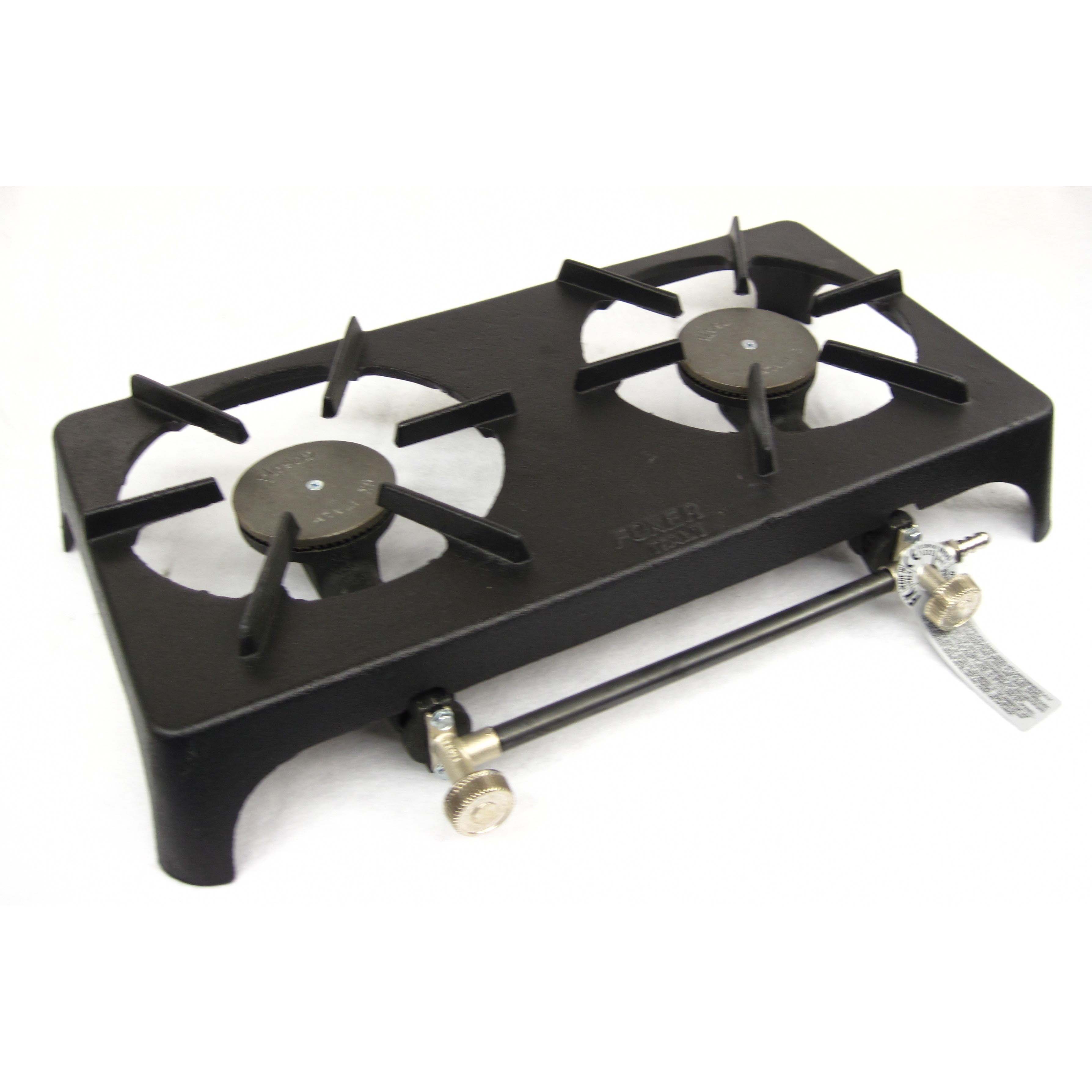 Cast Iron Double Rings Gas Stove Burner, 2 Rings Camping Cooker