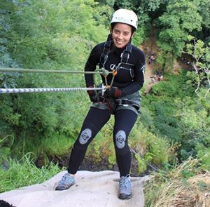 Emily Tolley Abseiling for charity