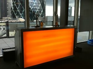 Orange LED Mobile Bar Hire