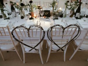 Wedding Hire Chairs with Love Hearts