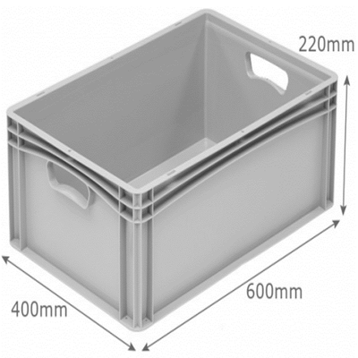Solid Stacking Crate 60cm x 40cm x 22cm