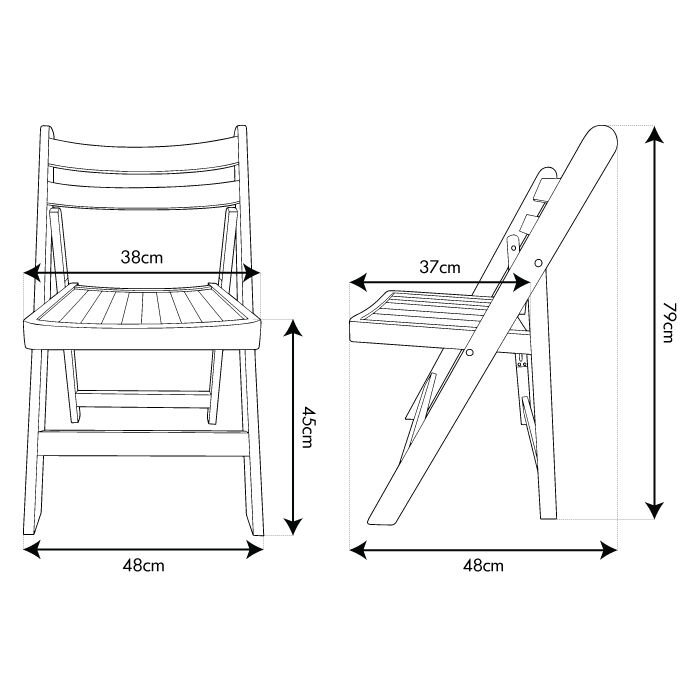 Wooden Folding Chair - Image 2